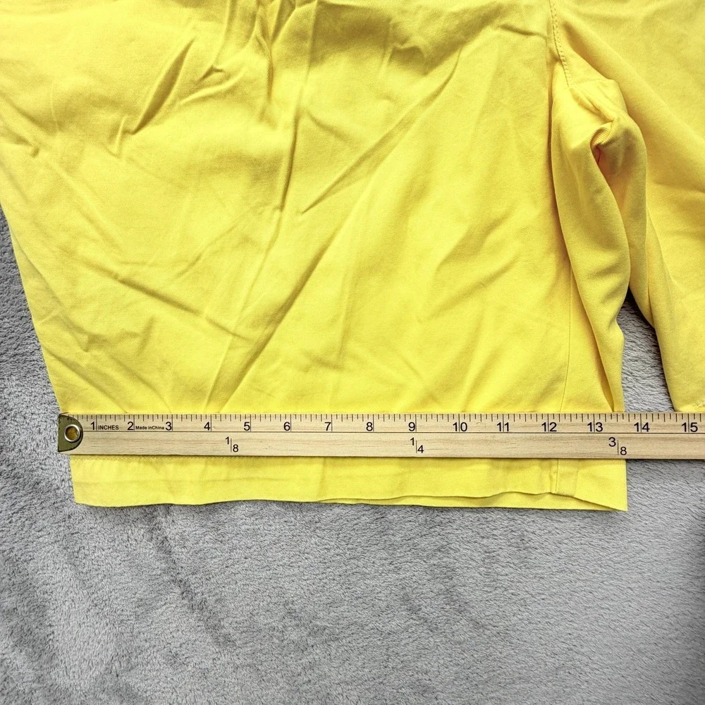 Polo Ralph Lauren Shorts Mens Measured 38x9 Yellow Chino Pleated Tyler Short